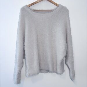 Jessica Simpson Ivory Eyelash Knit Soft Long Sleeve Crewneck Sweater Size XL